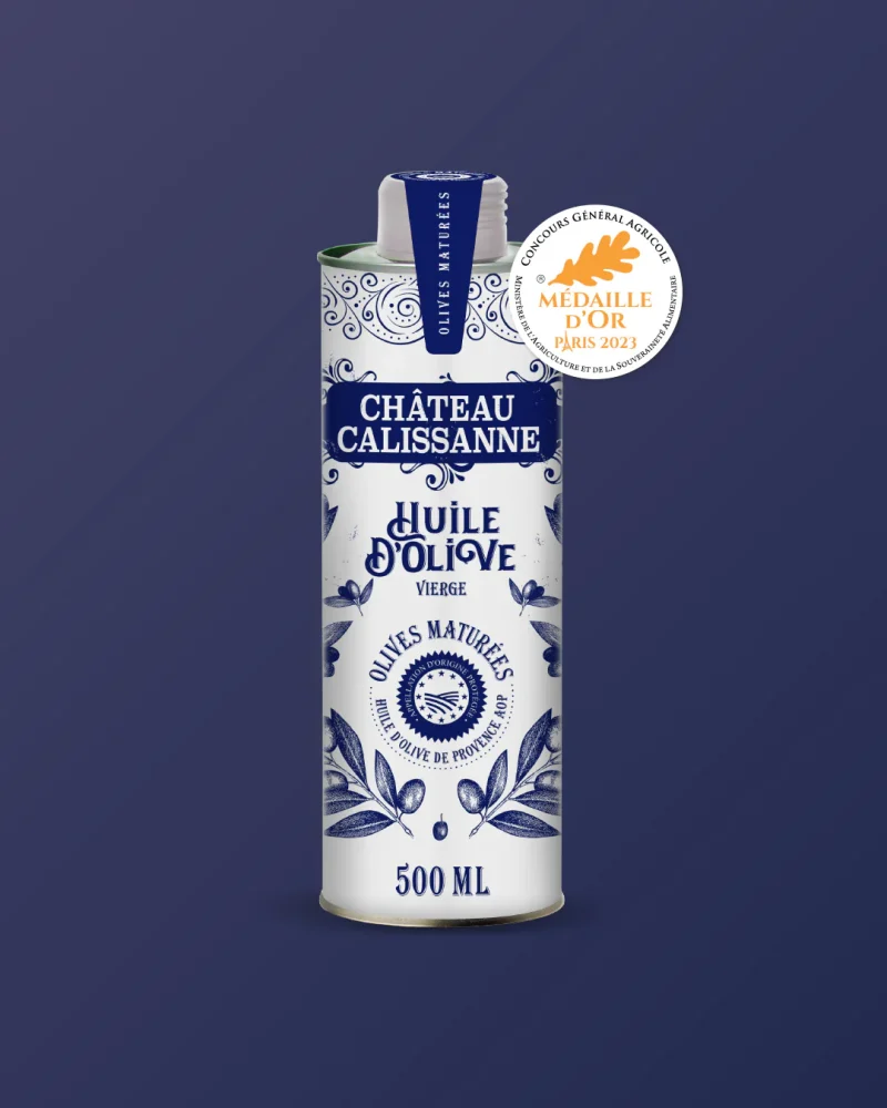 Chateau Calissanne Blue container / Olive oil - Matured olives