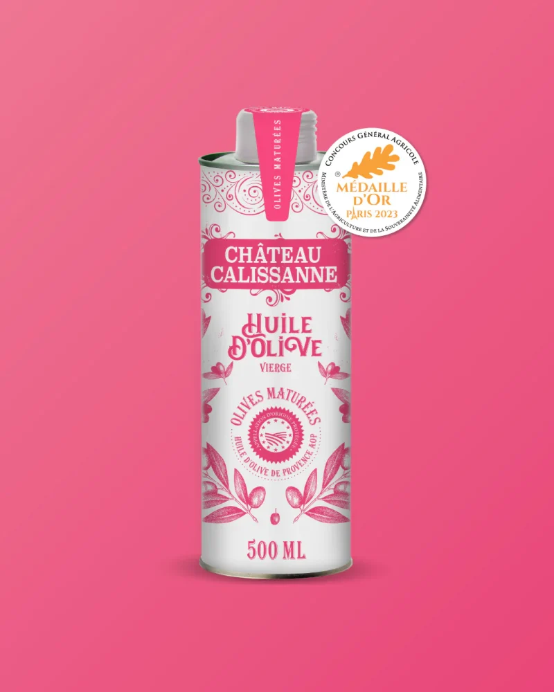 Chateau Calissanne Pink container / Olive oil - Matured olives