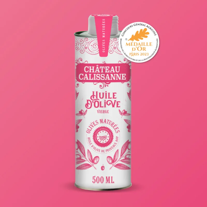 Chateau Calissanne Pink container / Olive oil - Matured olives