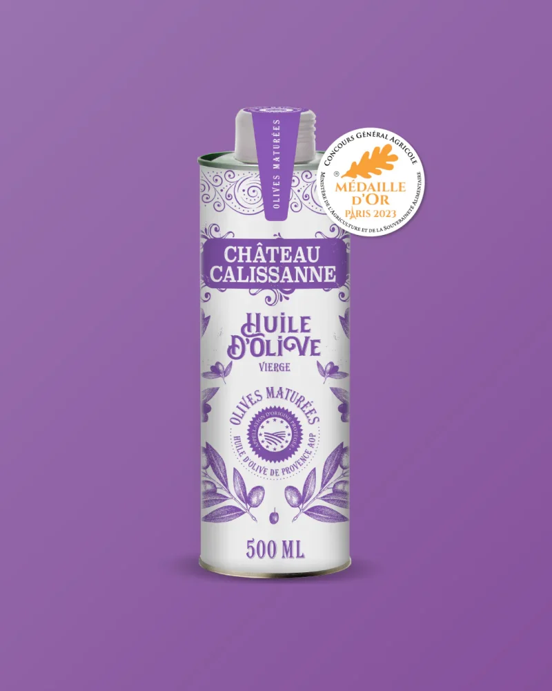 Chateau Calissanne Purple container / Olive oil - Matured olives