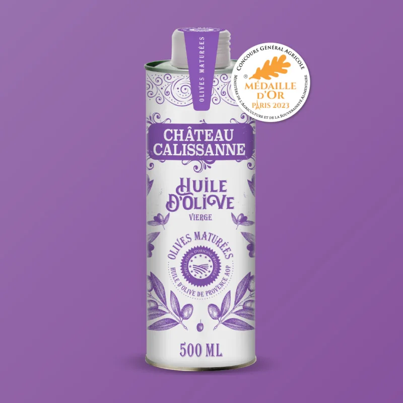 Chateau Calissanne Purple container / Olive oil - Matured olives